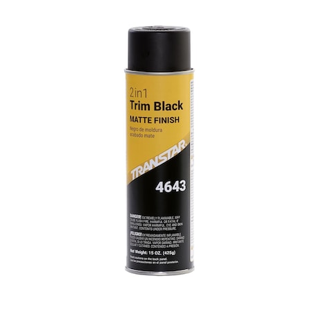 Transtar Autobody Technology 2 in 1 Trim Black Matte, 20 oz, Can 4643